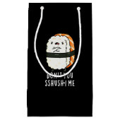 Sushi Pun Dark BG Klein Cadeauzakje (Voorkant)