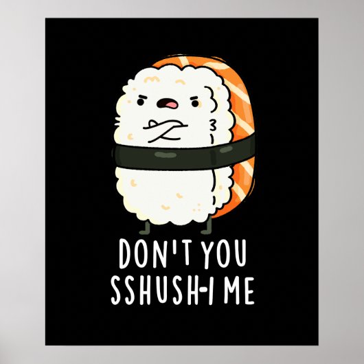 Sushi Pun Dark BG Poster (Voorkant)