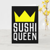 SUSHI QUEEN BIRTHDAY, GESCHIKT VOOR DE KADERING VA KAART (Gele Bloem)