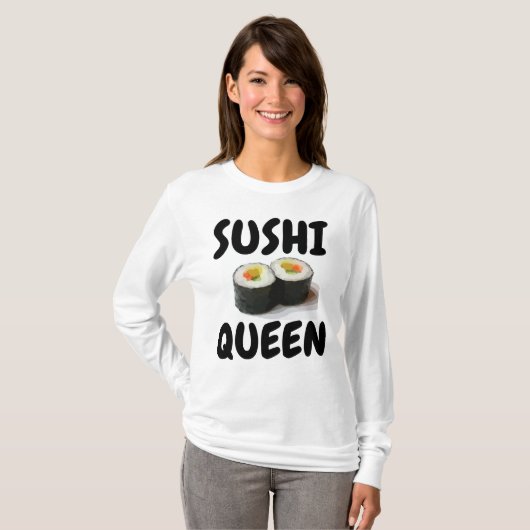 SUSHI QUEEN Sushi Lover T-shirts (Voorkant volledig)