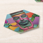 Sushi Radio Tiki Man Kartonnen Onderzetters (Schuin)