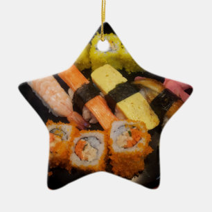 Sushi Raw Food Japans maalmiddel Delicious Serving Keramisch Ornament