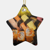 Sushi Raw Food Japans maalmiddel Delicious Serving Keramisch Ornament (Links)
