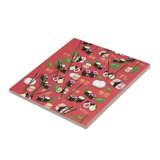 Sushi Red Tegeltje (Zijkant)