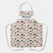 Sushi Restaurant Chef Sobo's Kitchen Custom Text Schort (Voorkant)
