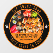 Sushi Restaurant Grote Voorzijde aanpassen Raamsticker (Vel)