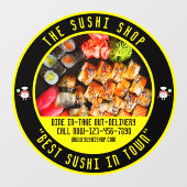 Sushi Restaurant Grote Voorzijde aanpassen Raamsticker (Vel)