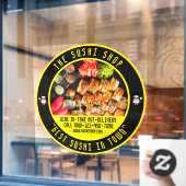 Sushi Restaurant Grote Voorzijde aanpassen Raamsticker (Cafe Raam)