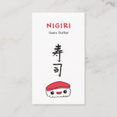Sushi Restaurant Visitekaartje (Voorkant)
