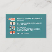 Sushi Restaurant Visitekaartje (Achterkant)