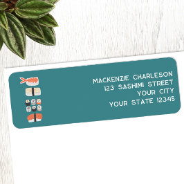 Sushi Return-adres Etiket