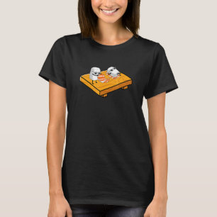 sushi-rijst en koele vis t-shirt