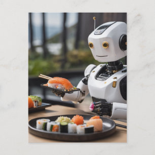 sushi-robot briefkaart