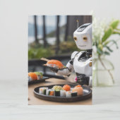 sushi robot uitnodiging (Staand voorkant)