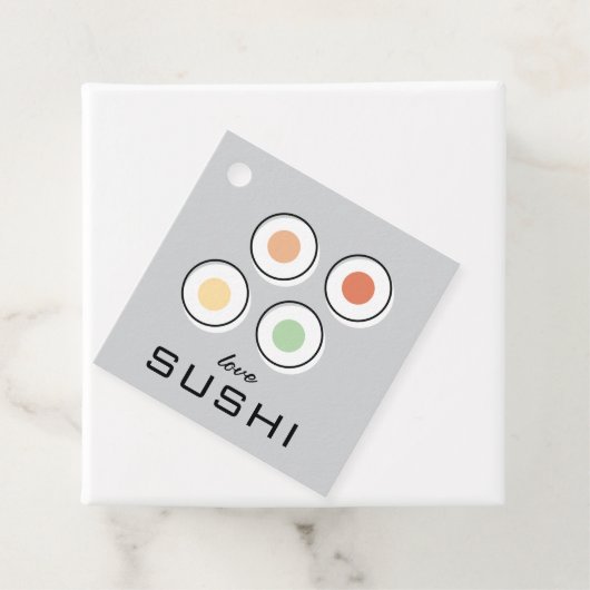 Sushi rol doos favor labels  (In situ)