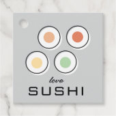 Sushi rol doos favor labels  (Voorkant)