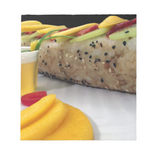 Sushi Rol Sushi Mango Rijst Japans Eten Aziatisch Notitieblok
