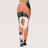 Sushi Roll Atletische Yoga Leggings (Achterkant)
