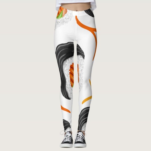 Sushi Roll Atletische Yoga Leggings (Voorkant)