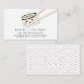 Sushi Roll Baby shower Book Request Informatiekaartje (Voorkant / Achterkant)