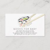 Sushi Roll Baby shower Book Request Informatiekaartje (Voorkant)