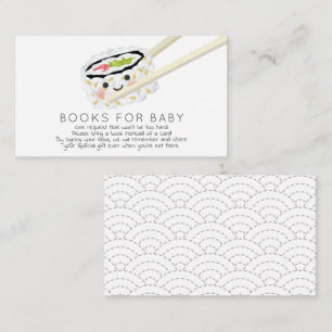 Sushi Roll Baby shower Book Request Informatiekaartje