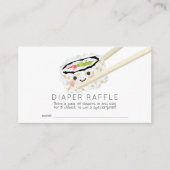 Sushi Roll Baby shower Diaper Raffle Ticket Informatiekaartje (Voorkant)