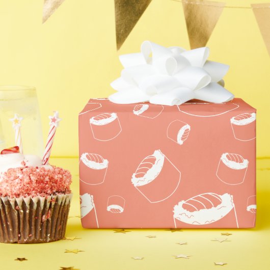 sushi roll cadeaupapier (Verjaardagsfeest)