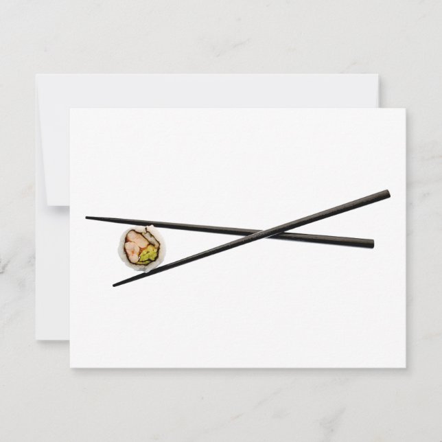 Sushi Roll & Chopsticks - Gepersonaliseerd Sjabloo (Voorkant)