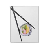 Sushi Roll & Chopsticks - Gepersonaliseerd Sjabloo Notitieblok (Linkerzijde)