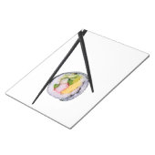 Sushi Roll & Chopsticks - Gepersonaliseerd Sjabloo Notitieblok (Schuin)