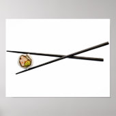 Sushi Roll & Chopsticks - Gepersonaliseerd Sjabloo Poster (Voorkant)