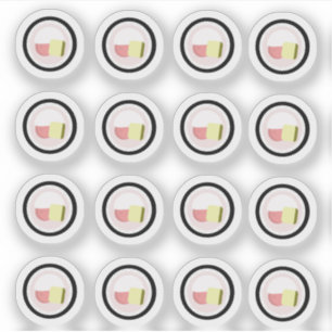 Sushi Roll Cream Cheese Salmon Sticker