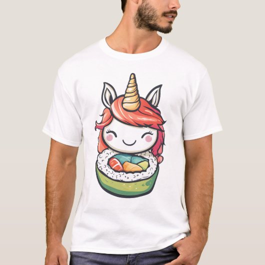 Sushi Roll Eenhoorn (1) T-shirt (Voorkant)