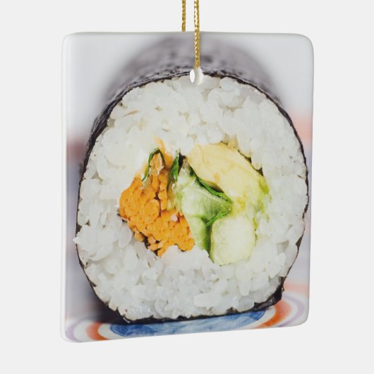 Sushi roll Fish and rice Keramisch Ornament (Rechts)