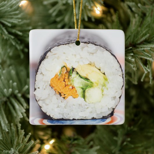 Sushi roll Fish and rice Keramisch Ornament (Boom)