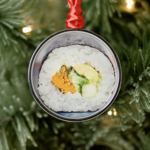 Sushi roll Fish and rice Metalen Ornament