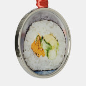 Sushi roll Fish and rice Metalen Ornament (Rechts)