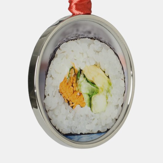 Sushi roll Fish and rice Metalen Ornament (Rechts)