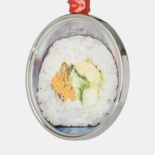 Sushi roll Fish and rice Metalen Ornament (Links)