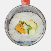 Sushi roll Fish and rice Metalen Ornament (Voorkant)