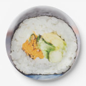 Sushi roll Fish and rice Papieren Bordje (Voorkant)