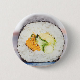 Sushi roll Fish and rice Ronde Button 5,7 Cm