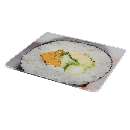 Sushi roll Fish and rice Snijplank (Hoek)