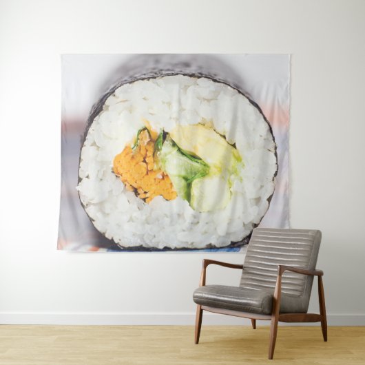 Sushi roll Fish and rice Wandkleed (In Situ (horizontaal))