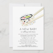 Sushi Roll Kawaii Baby shower per post Kaart (Voorkant)