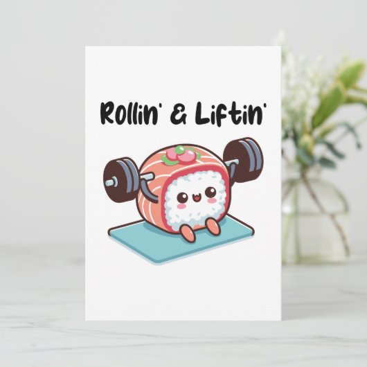Sushi Roll Lifting Weights Kaart (Staand voorkant)