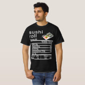 sushi roll Nutrition Facts label T-shirt (Voorkant volledig)