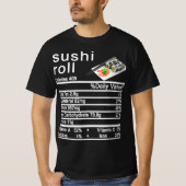sushi roll Nutrition Facts label T-shirt (Voorkant)