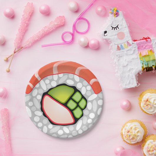 Sushi Roll Papieren Bordje (Feest)